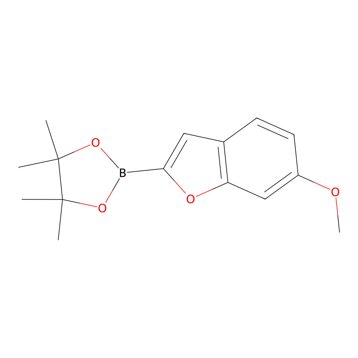 2-(6-Methoxybenzofuran-2-yl)-4,4,5,5-tetramethyl-1,3,2-dioxaborolane molecular structure, CAS 2416846-27-8