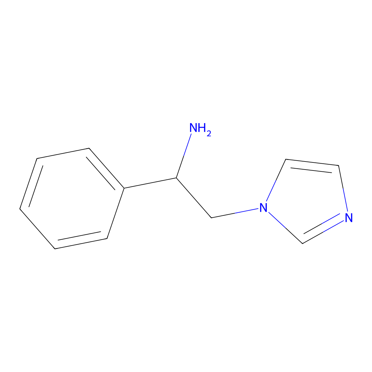 2-(1H-imidazol-1-yl)-1-phenylethan-1-amine molecular structure, CAS 24169-72-0