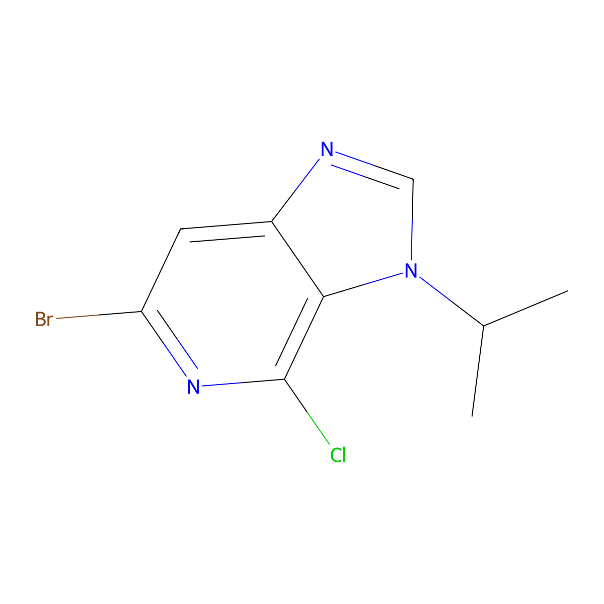 6-Bromo-4-chloro-3-isopropyl-3h-imidazo[4,5-c]pyridine molecular structure, CAS 2416917-56-9