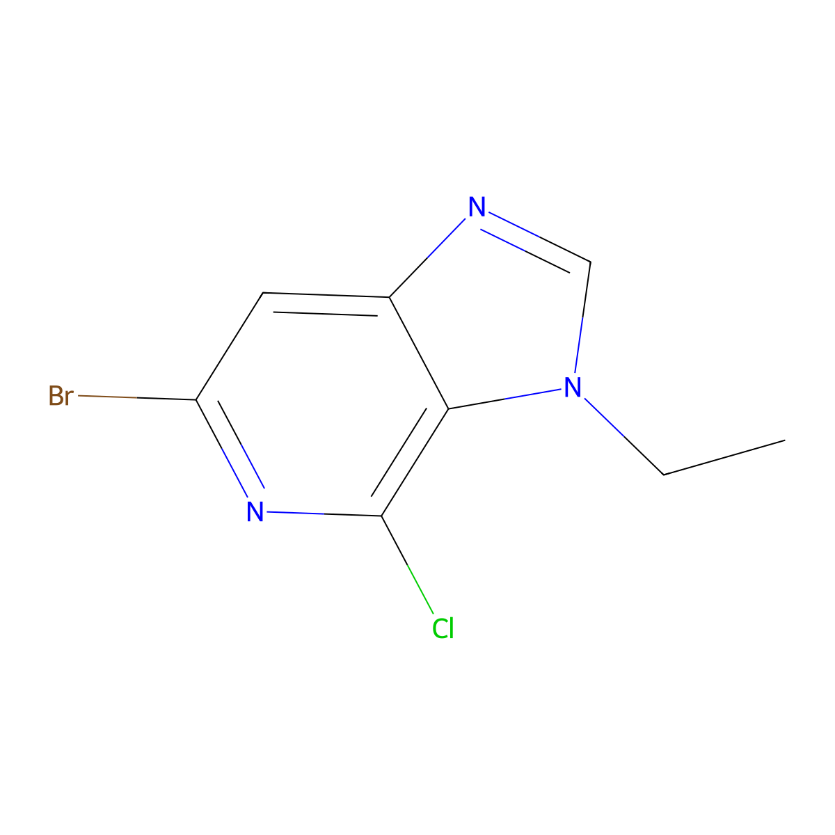 6-Bromo-4-chloro-3-ethyl-3H-imidazo[4,5-c]pyridine molecular structure, CAS 2416917-57-0