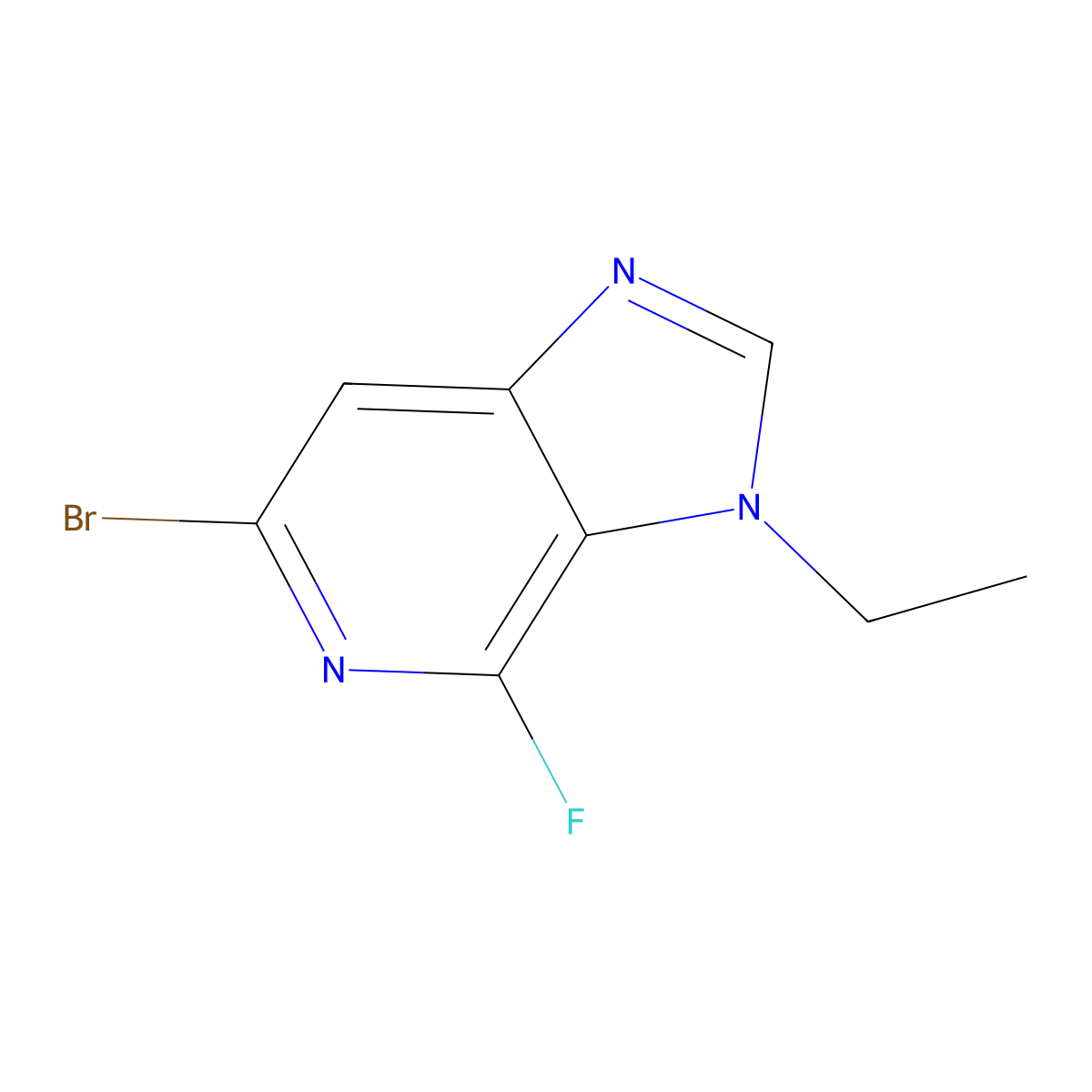 6-Bromo-3-ethyl-4-fluoro-3H-imidazo[4,5-c]pyridine molecular structure, CAS 2416917-59-2