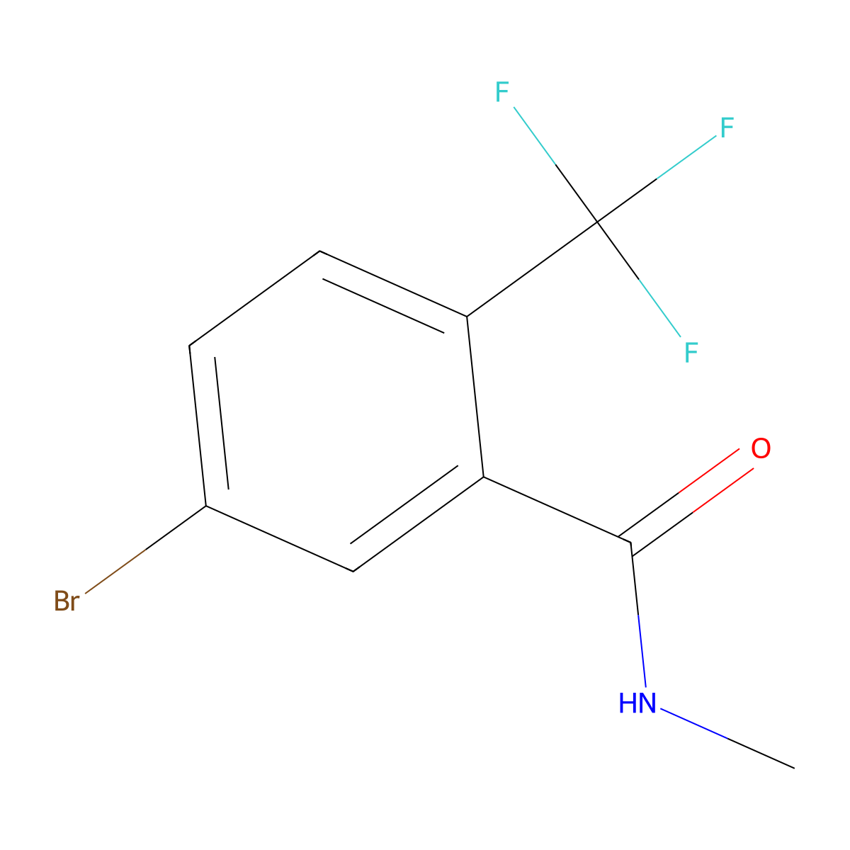 5-Bromo-N-methyl-2-(trifluoromethyl)benzamide molecular structure, CAS 2416919-95-2