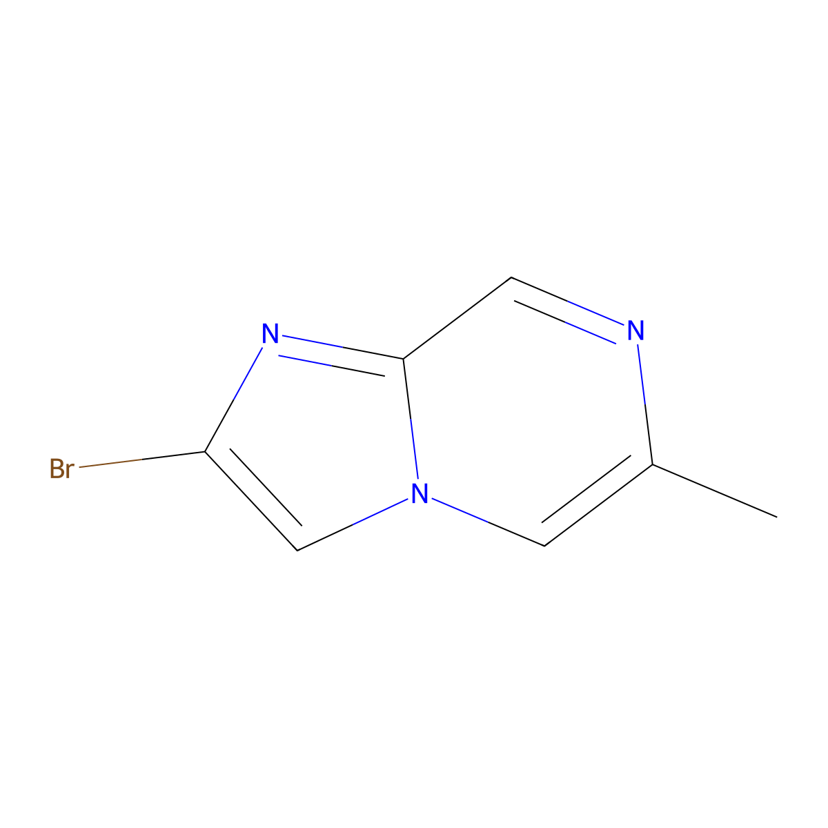 2-Bromo-6-methylimidazo[1,2-a]pyrazine molecular structure, CAS 2416991-29-0