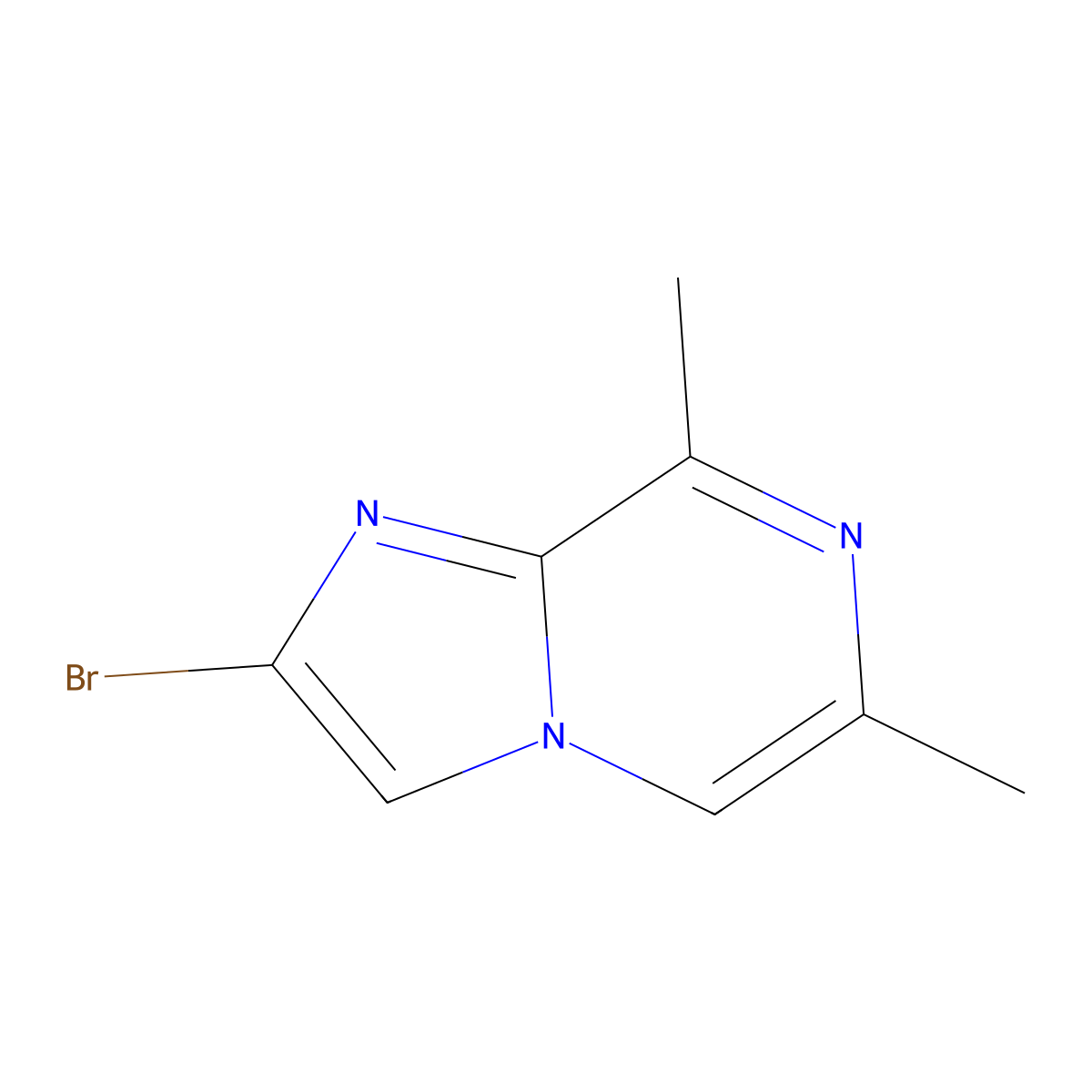 2-Bromo-6,8-dimethylimidazo[1,2-a]pyrazine molecular structure, CAS 2416991-35-8