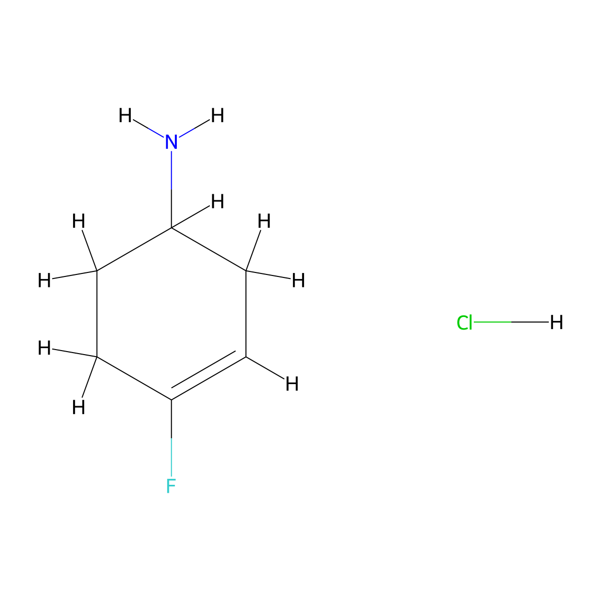 4-Fluoro-cyclohex-3-enylamine hydrochloride molecular structure, CAS 2416991-37-0