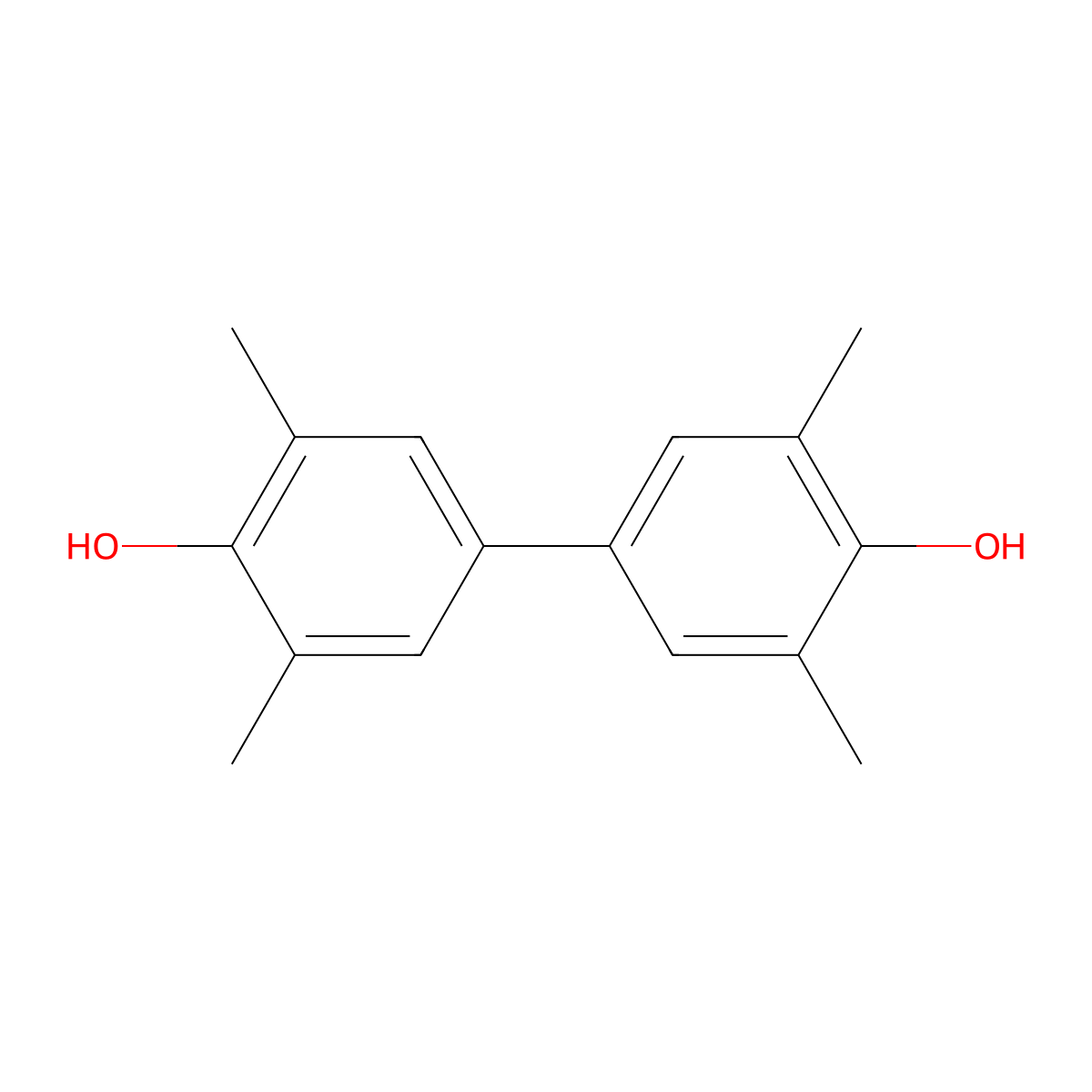 3,3',5,5'-Tetramethylbiphenyl-4,4'-diol molecular structure, CAS 2417-04-1