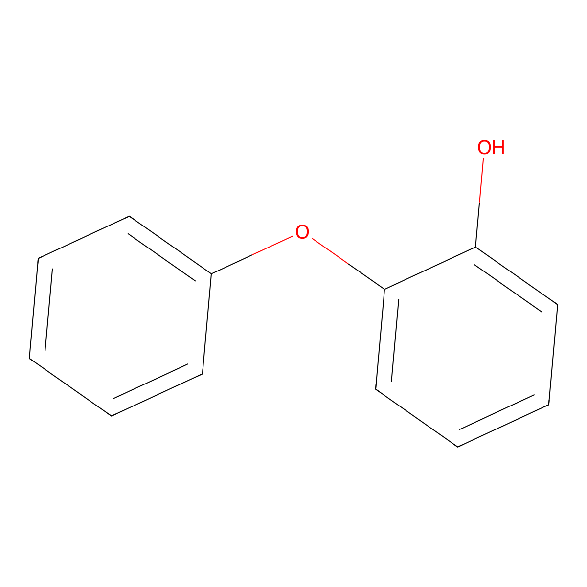 2-Hydroxydiphenyl ether molecular structure, CAS 2417-10-9