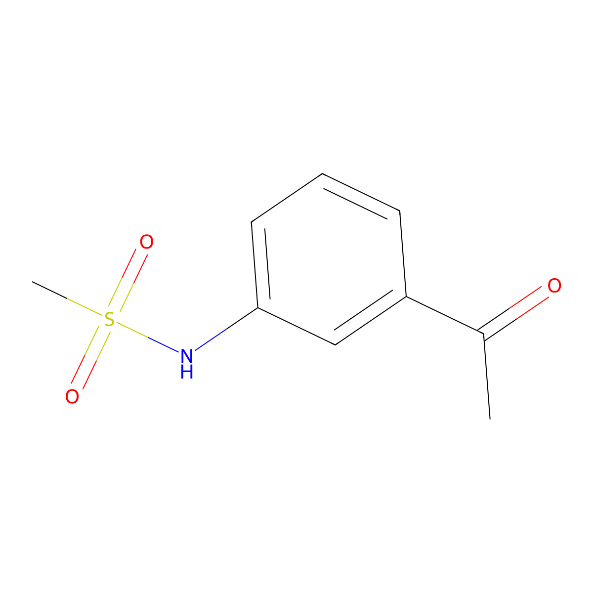 N-(3-acetylphenyl)methanesulfonamide molecular structure, CAS 2417-42-7