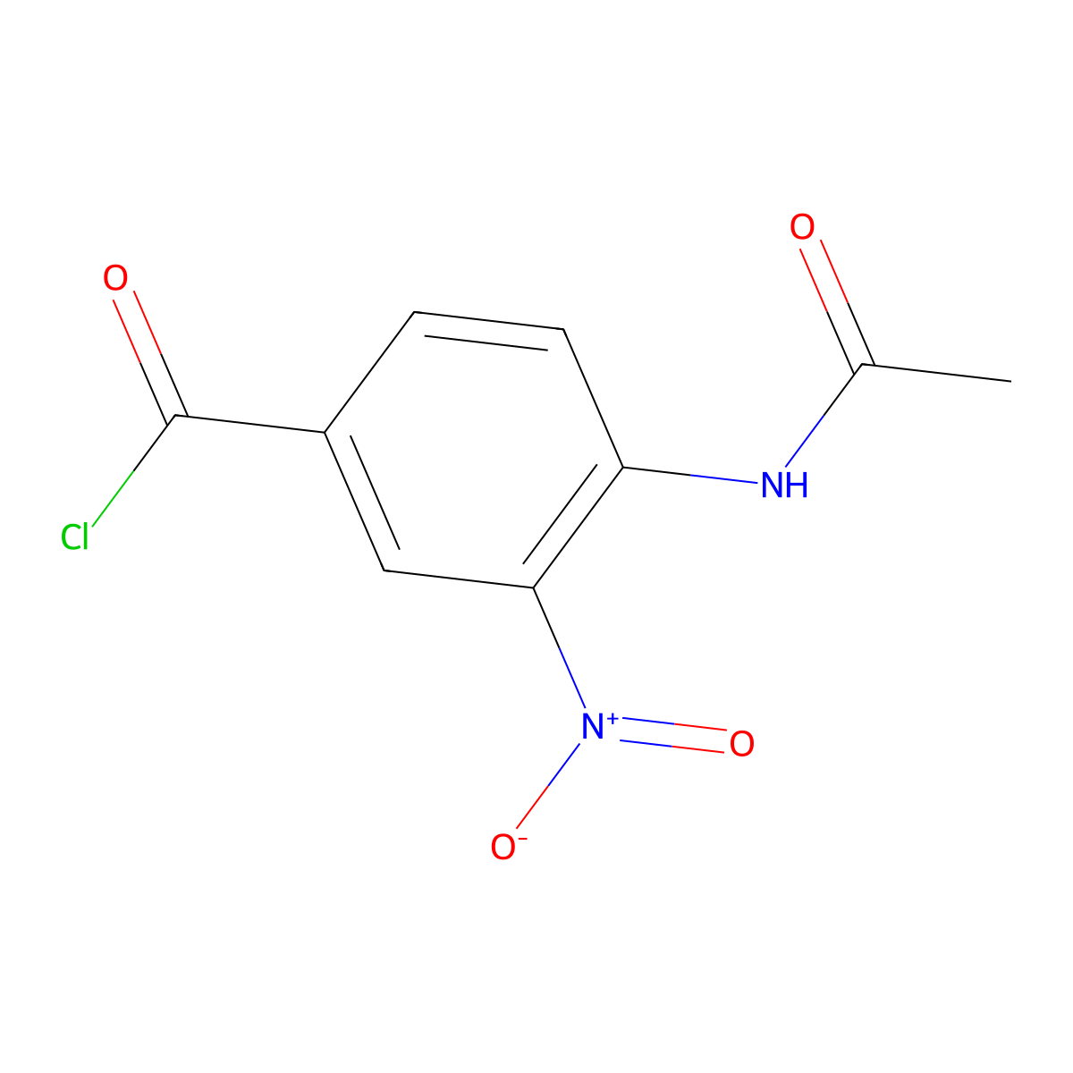4-Acetamido-3-nitrobenzoyl chloride molecular structure, CAS 24170-23-8