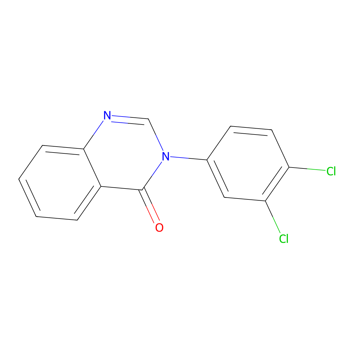 3-(3,4-dichlorophenyl)quinazolin-4(3H)-one molecular structure, CAS 24170-49-8