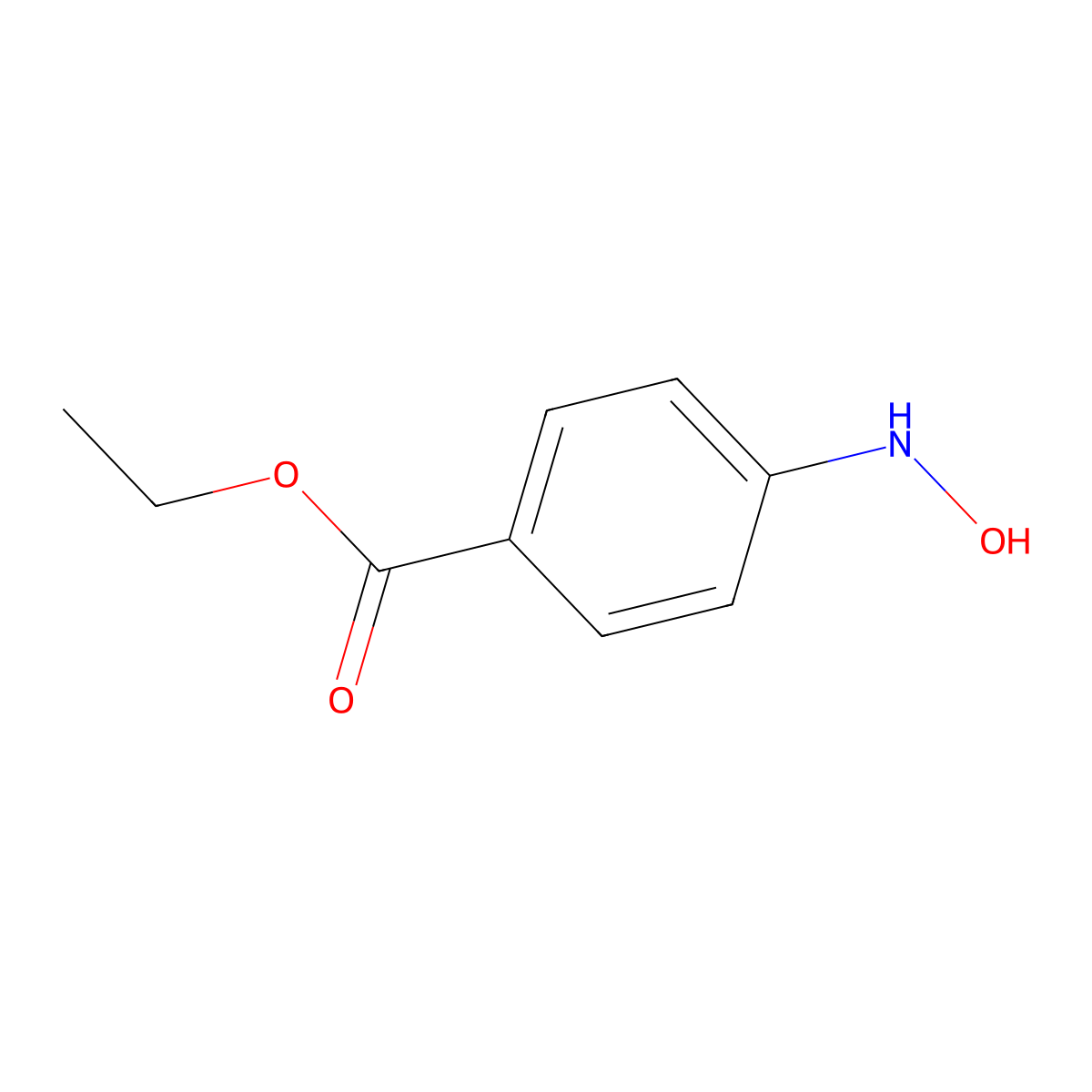 Ethyl 4-(hydroxyamino)benzoate molecular structure, CAS 24171-85-5