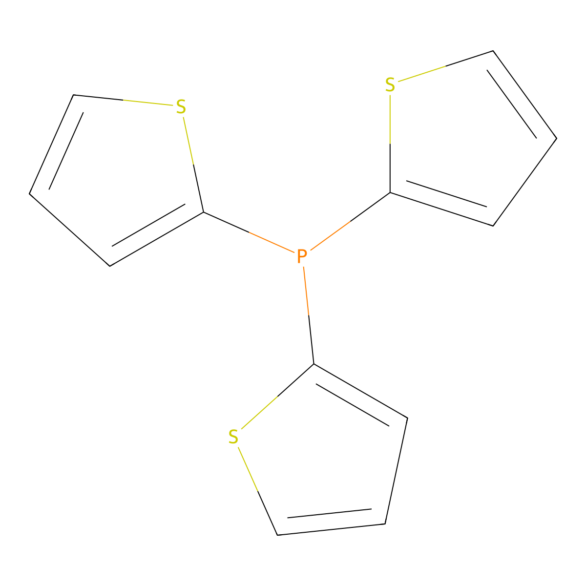 Tris(2-thienyl)phosphine molecular structure, CAS 24171-89-9