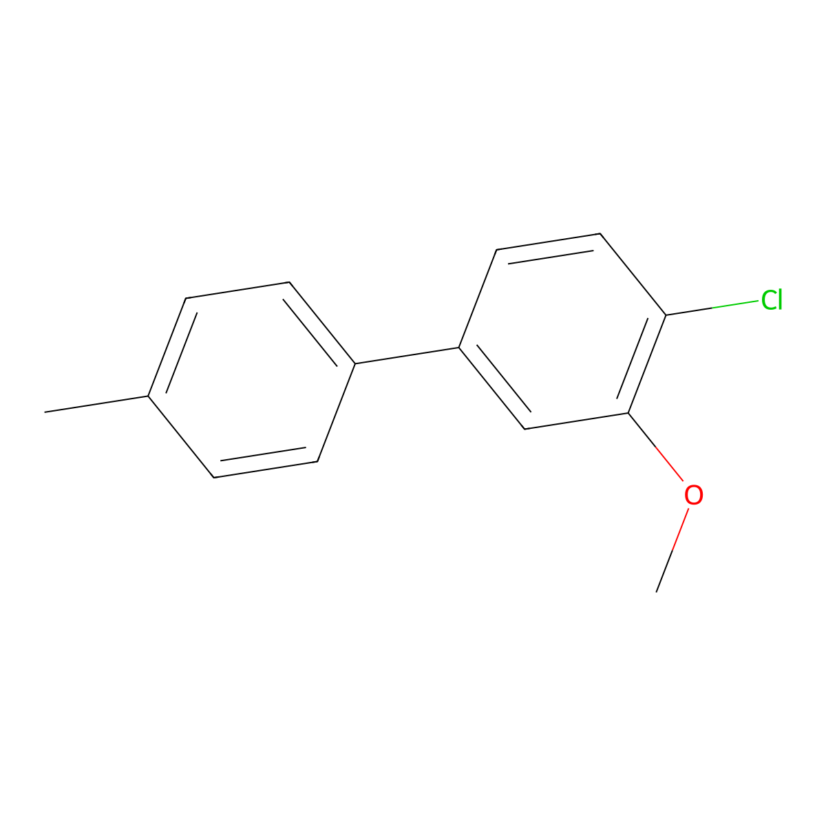 4-Chloro-3-methoxy-4'-methyl-1,1'-biphenyl molecular structure, CAS 2417151-21-2