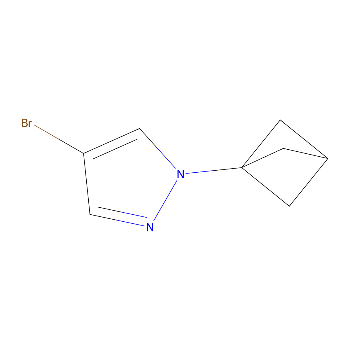 1-(1-Bicyclo[1.1.1]pentanyl)-4-bromo-pyrazole molecular structure, CAS 2417226-93-6