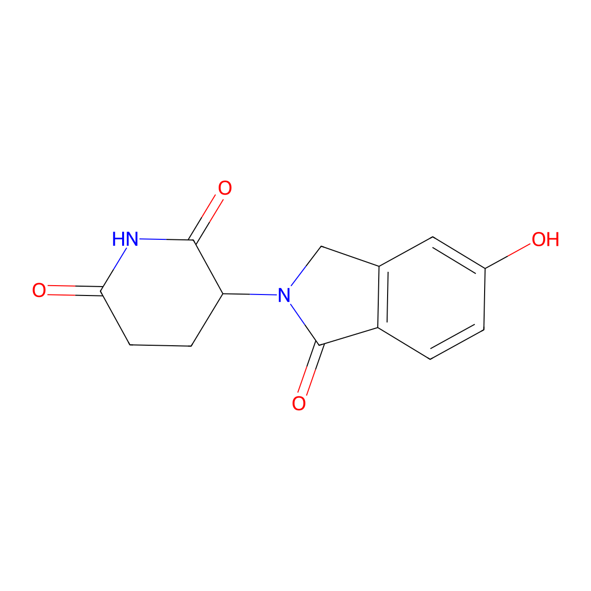 (R)-3-(5-Hydroxy-1-oxoisoindolin-2-yl)piperidine-2,6-dione molecular structure, CAS 2417258-71-8