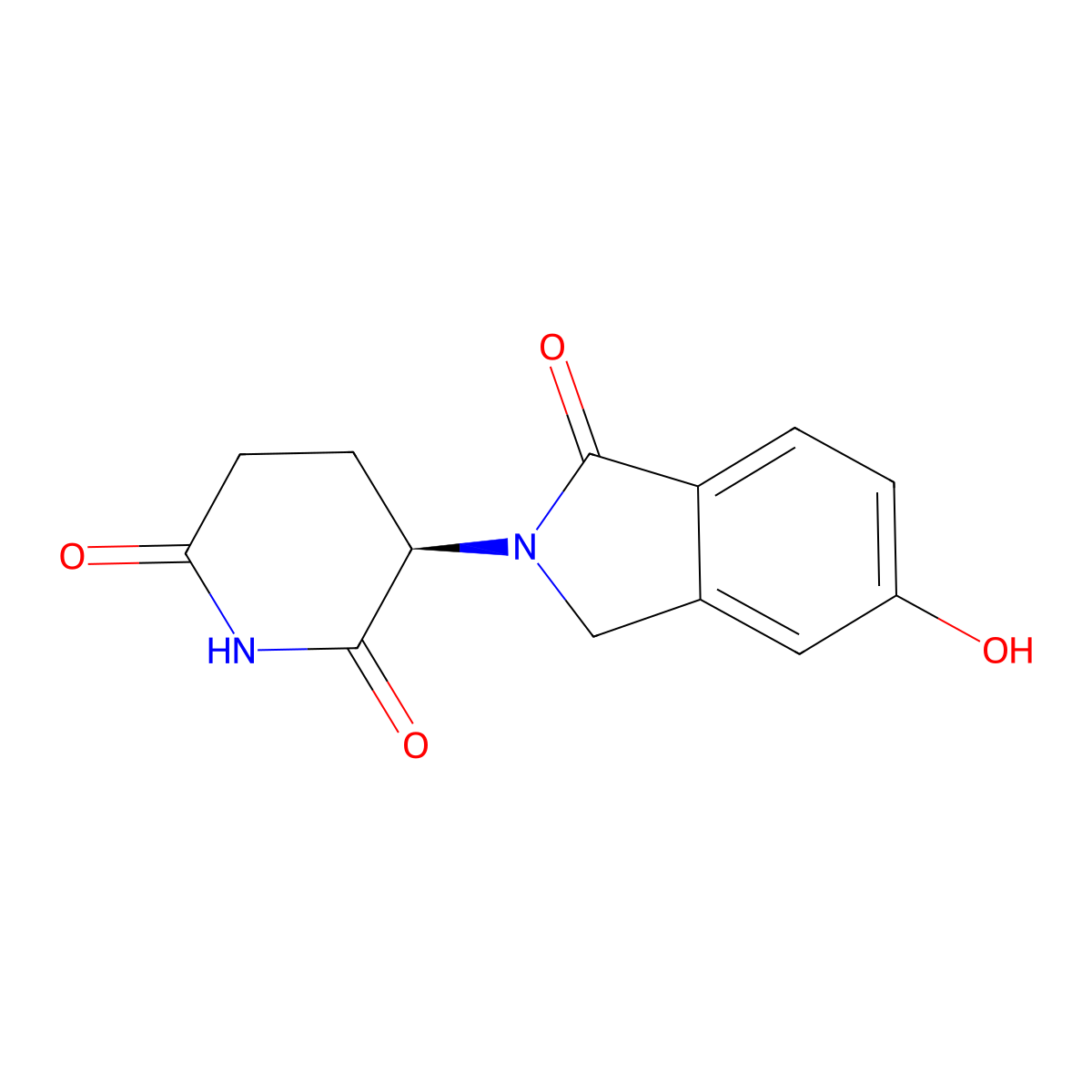 (R)-3-(5-Hydroxy-1-oxoisoindolin-2-yl)piperidine-2,6-dione molecular structure, CAS 2417258-71-8