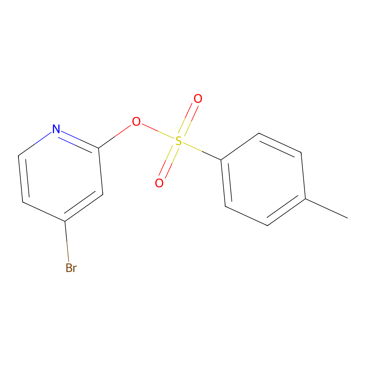 4-Bromopyridin-2-yl 4-methylbenzene-1-sulfonate molecular structure, CAS 2417283-78-2