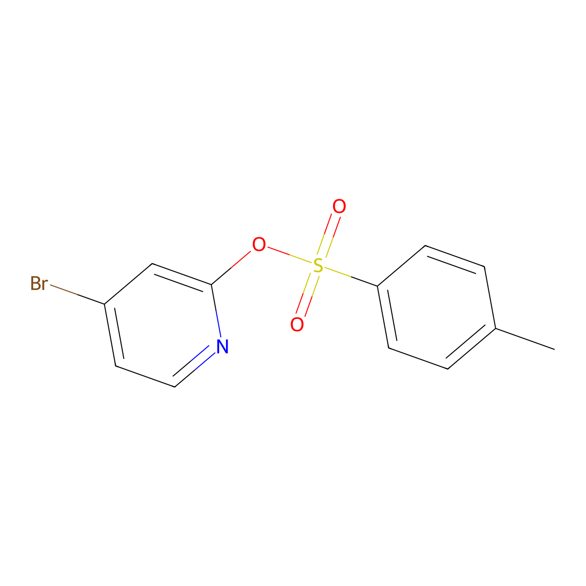 4-Bromopyridin-2-yl 4-methylbenzene-1-sulfonate molecular structure, CAS 2417283-78-2