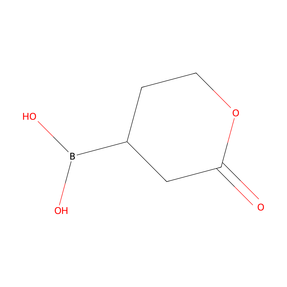 (2-Oxooxan-4-yl)boronic acid molecular structure, CAS 2417295-11-3