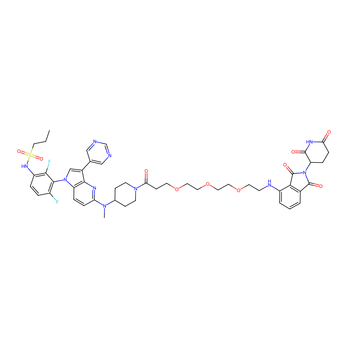 PROTAC BRAF-V600E degrader-1 molecular structure, CAS 2417296-84-3