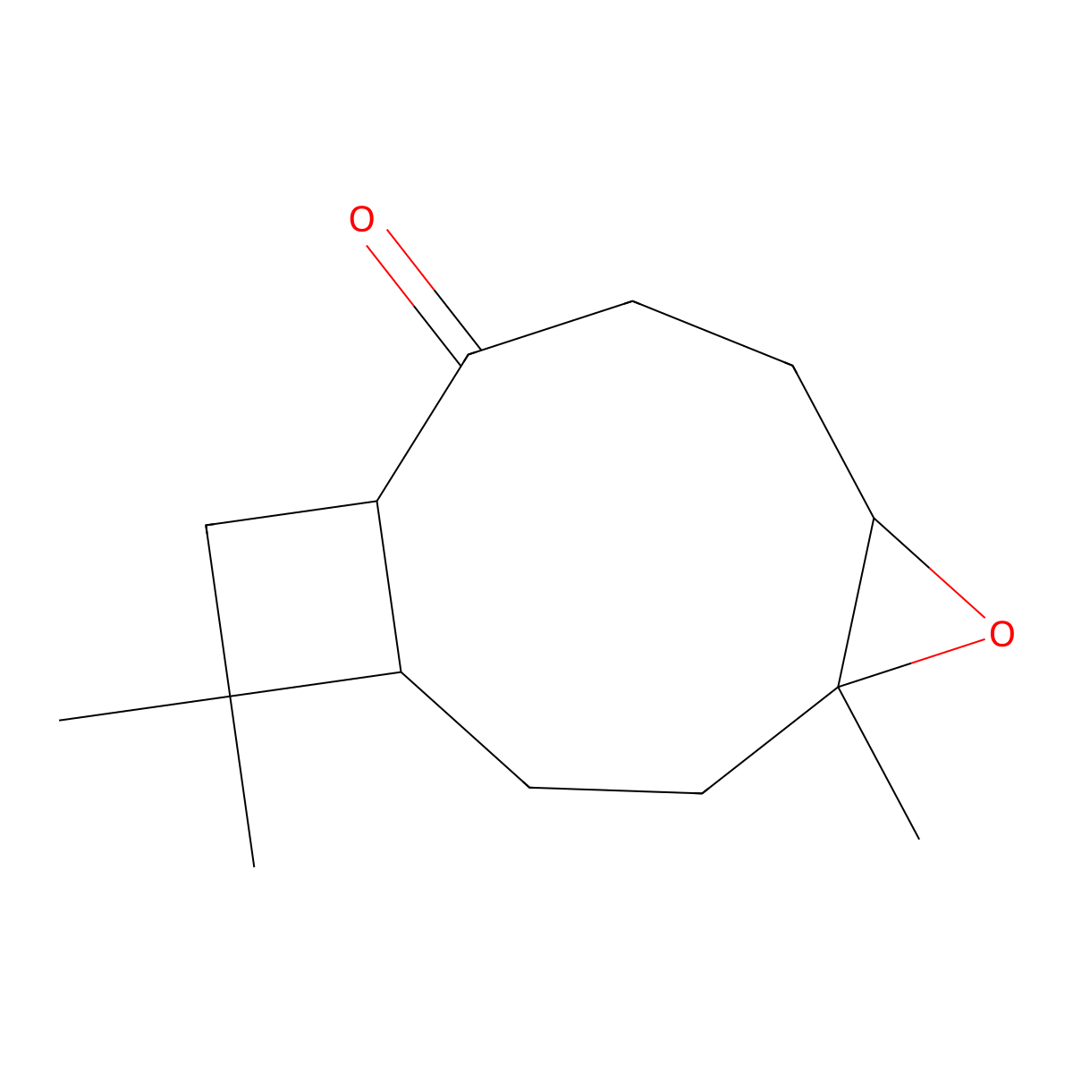 4,12,12-Trimethyl-5-oxatricyclo[8.2.0.0^{4,6}]dodecan-9-one molecular structure, CAS 24173-71-5