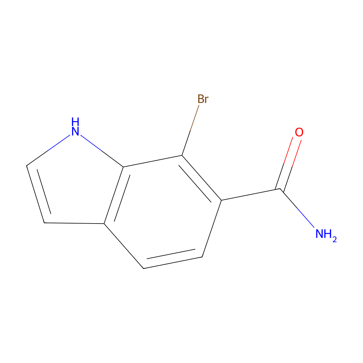 7-Bromo-1h-indole-6-carboxamide molecular structure, CAS 2417302-02-2