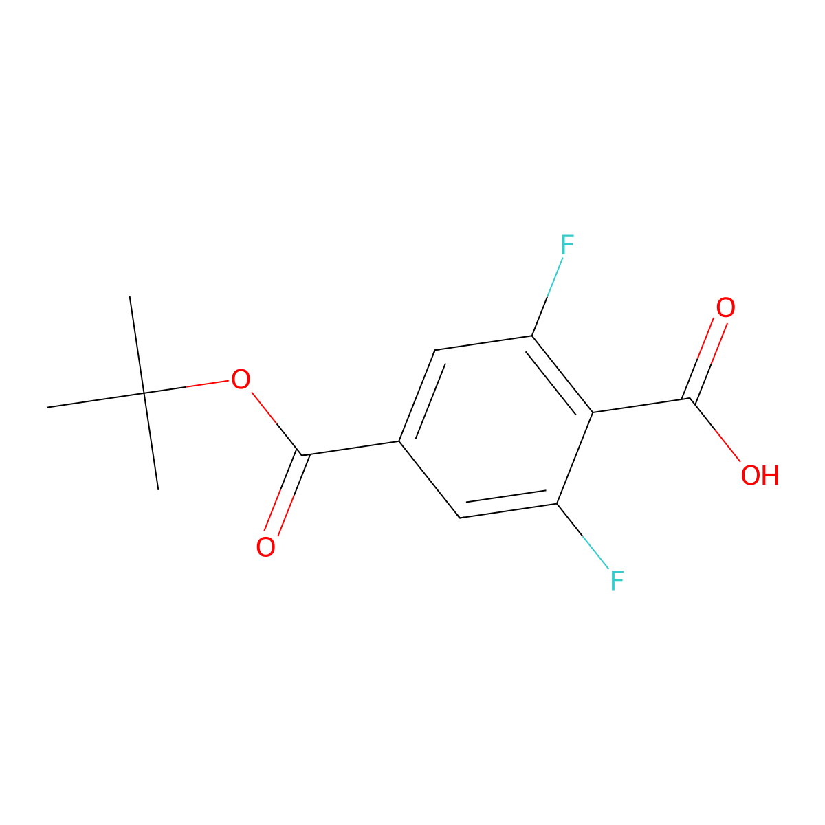 4-(tert-Butoxycarbonyl)-2,6-difluorobenzoic acid molecular structure, CAS 2417310-77-9