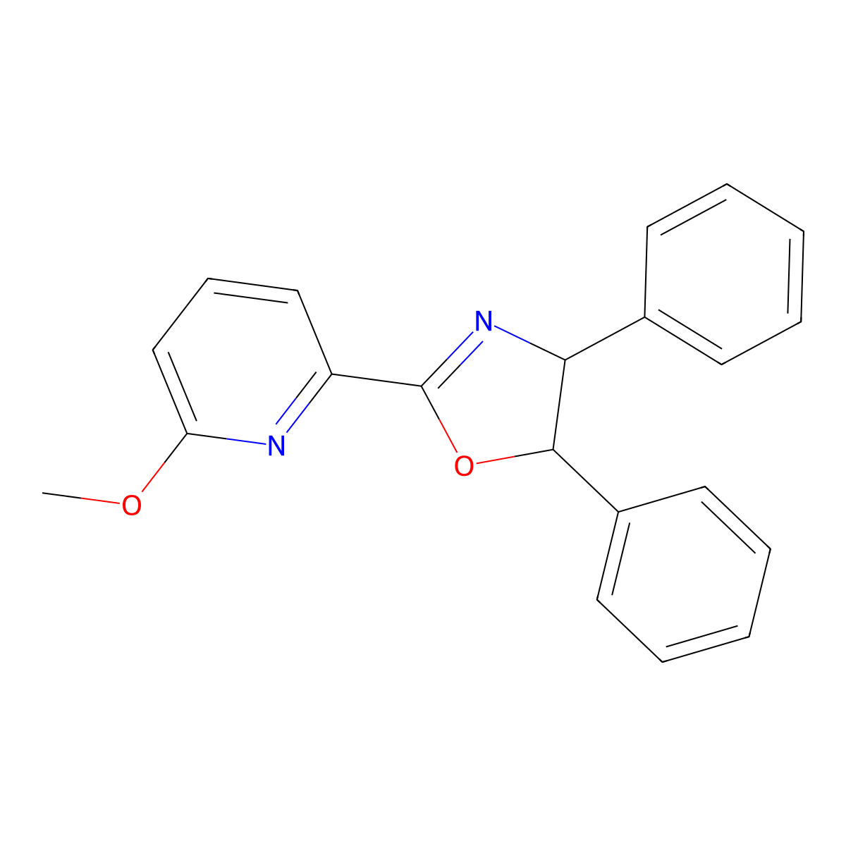 (4S,5R)-2-(6-Methoxypyridin-2-yl)-4,5-diphenyl-4,5-dihydrooxazole molecular structure, CAS 2417321-41-4