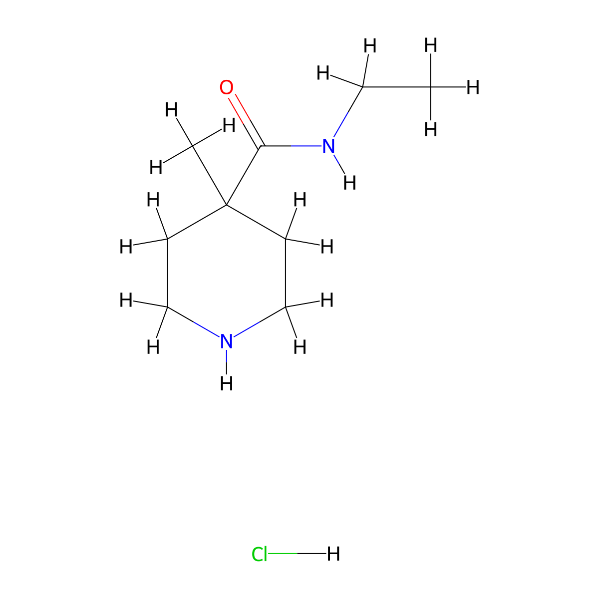 N-Ethyl-4-methylpiperidine-4-carboxamide hydrochloride molecular structure, CAS 2417367-55-4