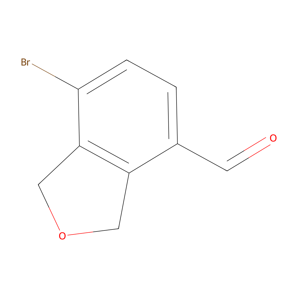 7-Bromo-1,3-dihydroisobenzofuran-4-carbaldehyde molecular structure, CAS 2417387-48-3
