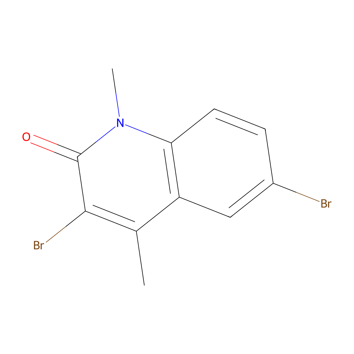 3,6-Dibromo-1,4-dimethylquinolin-2(1H)-one molecular structure, CAS 2417419-28-2