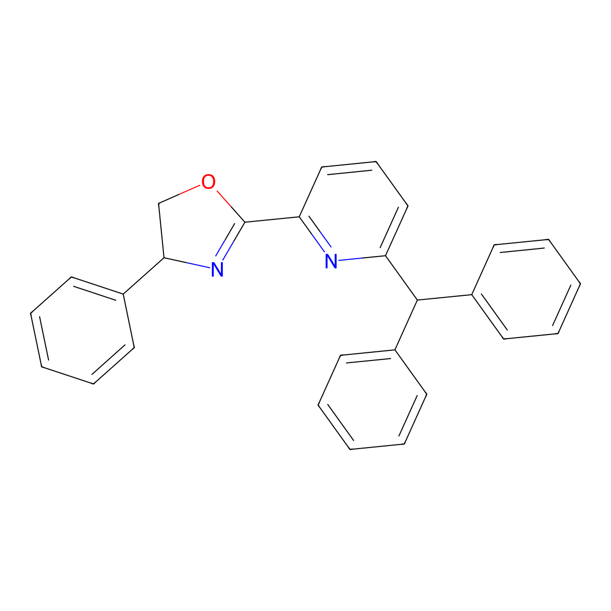 (S)-2-(6-Benzhydrylpyridin-2-yl)-4-phenyl-4,5-dihydrooxazole molecular structure, CAS 2417528-06-2