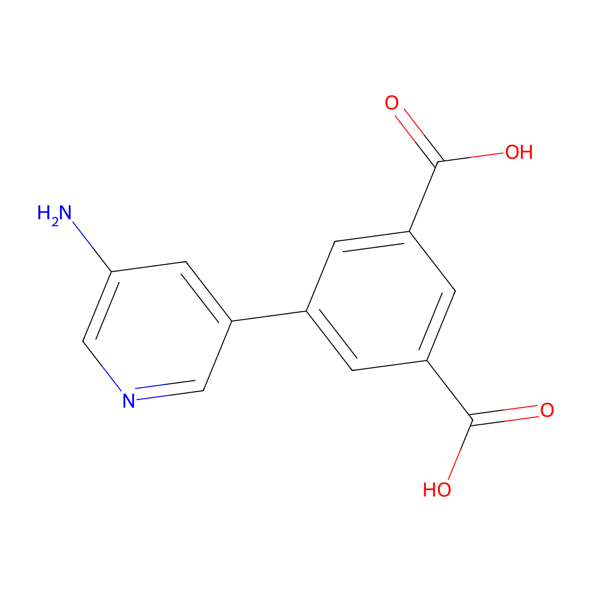 5-(5-Aminopyridin-3-yl)isophthalic acid molecular structure, CAS 2417554-17-5