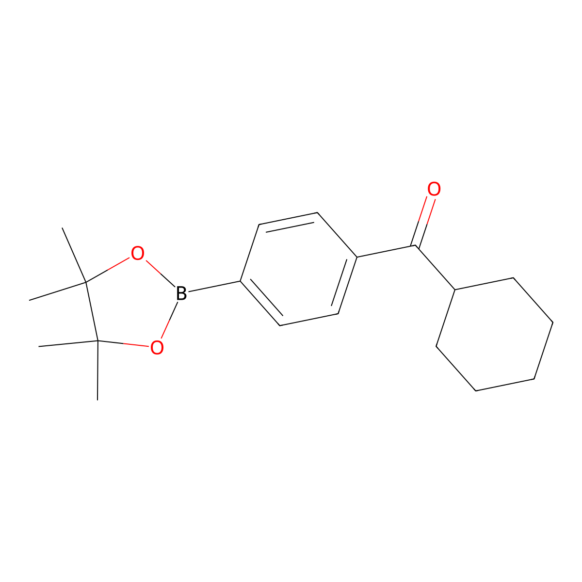 Cyclohexyl(4-(4,4,5,5-tetramethyl-1,3,2-dioxaborolan-2-YL)phenyl)methanone molecular structure, CAS 2417654-56-7