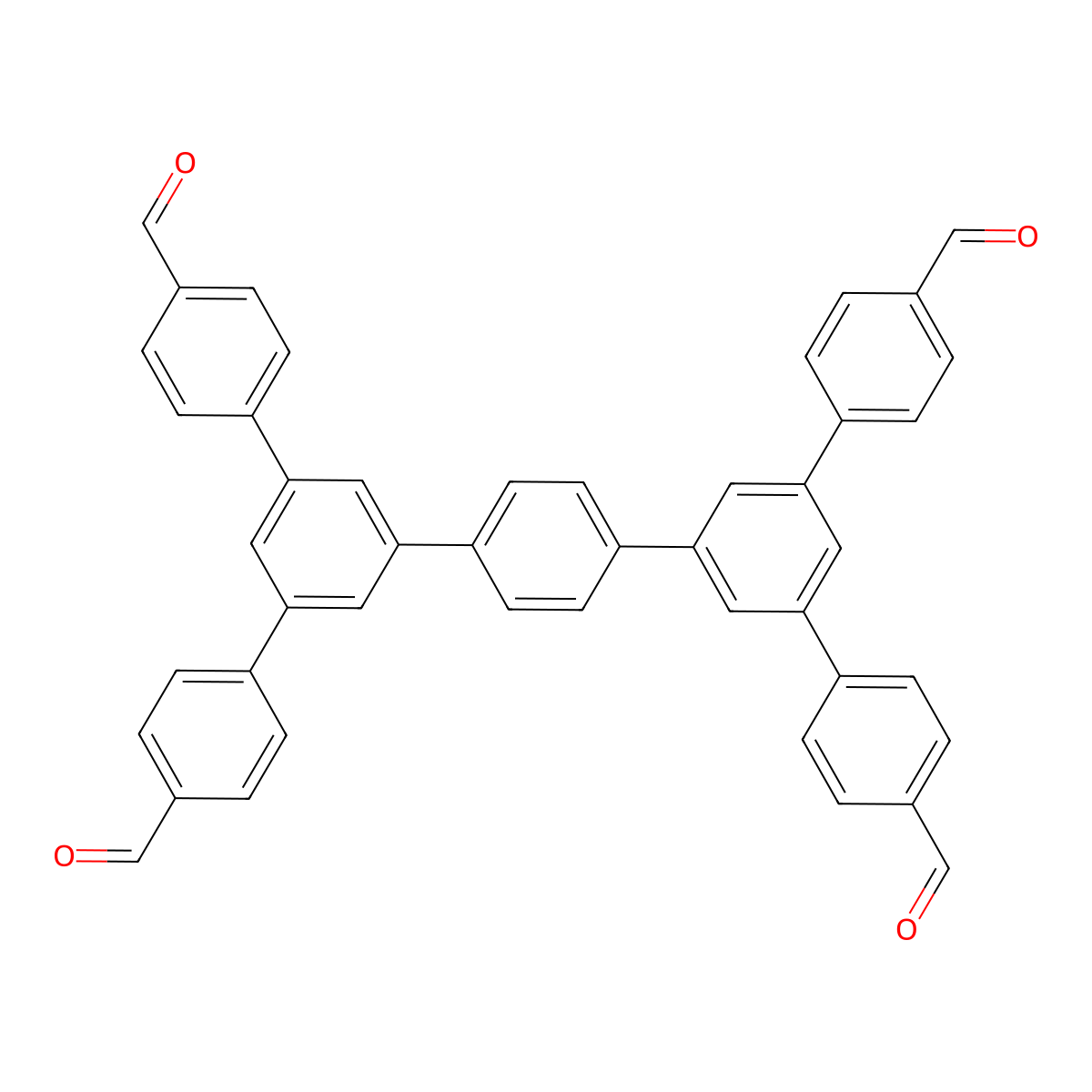 5',5'''-Bis(4-formylphenyl)-[1,1':3',1'':4'',1''':3''',1''''-quinquephenyl]-4,4''''-dicarbaldehyde molecular structure, CAS 2417655-42-4