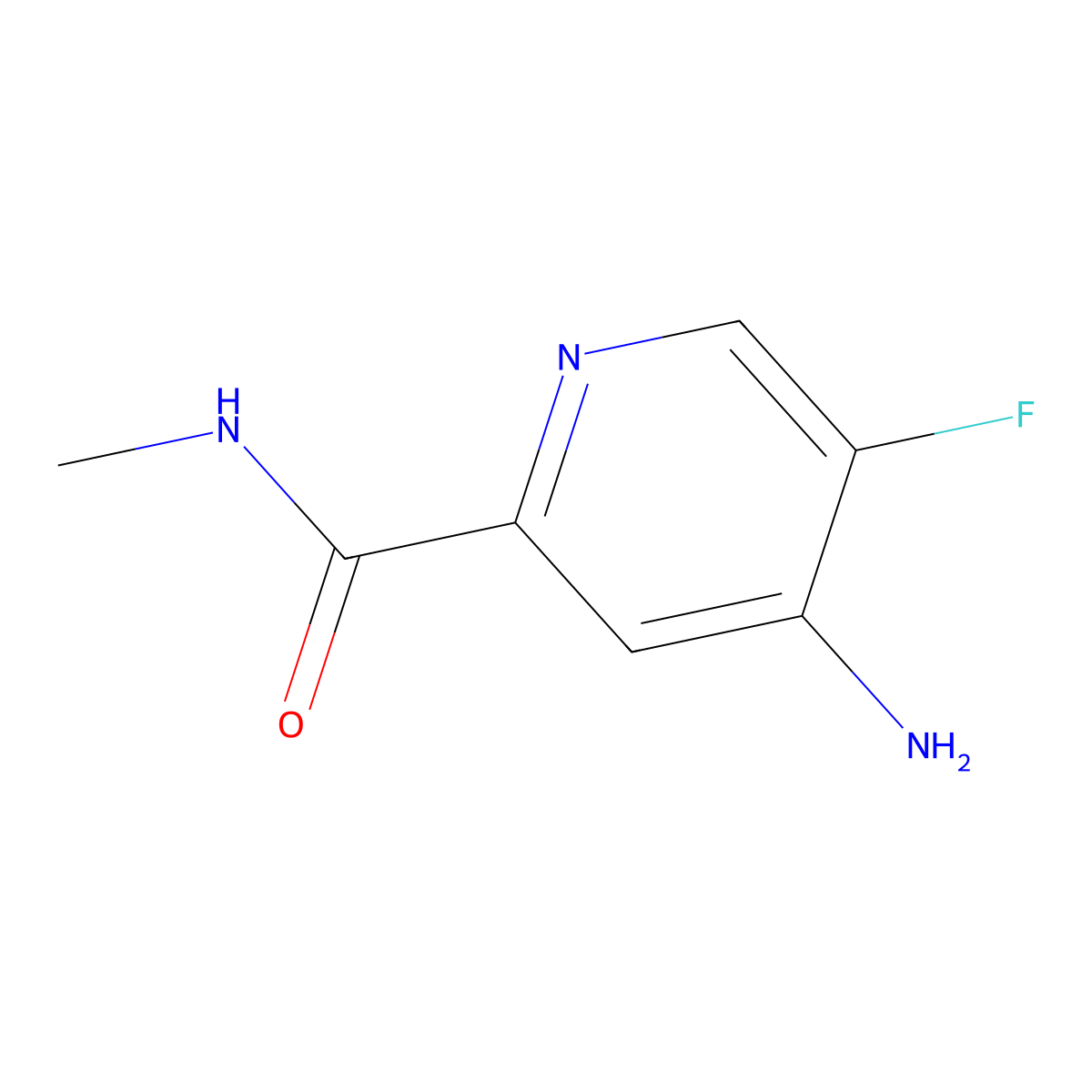 4-Amino-5-fluoro-N-methylpicolinamide molecular structure, CAS 2417666-34-1