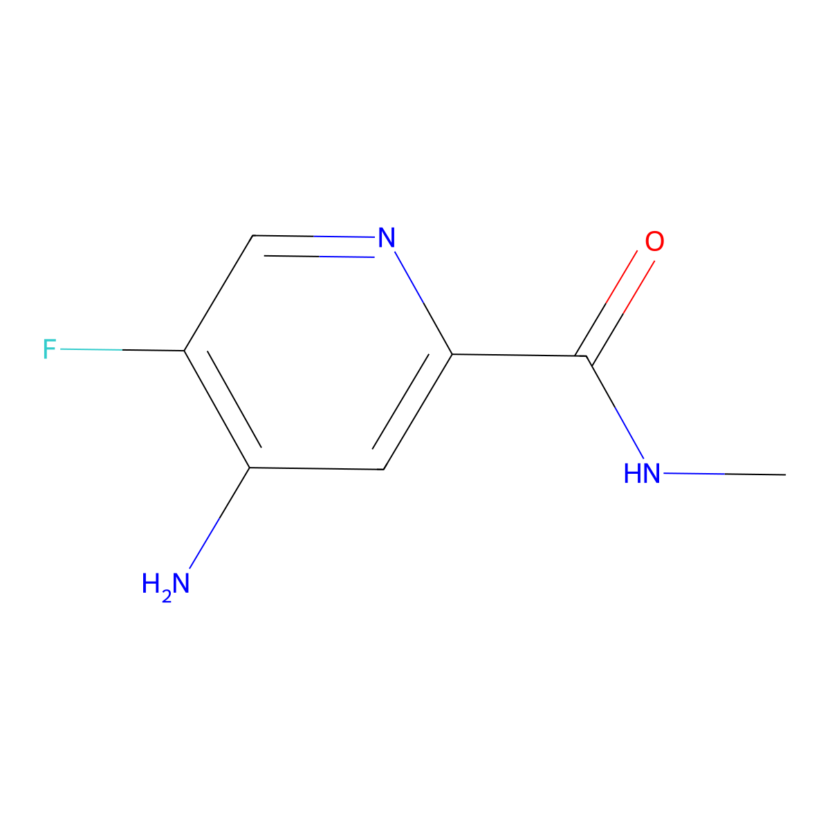 4-Amino-5-fluoro-N-methylpicolinamide molecular structure, CAS 2417666-34-1