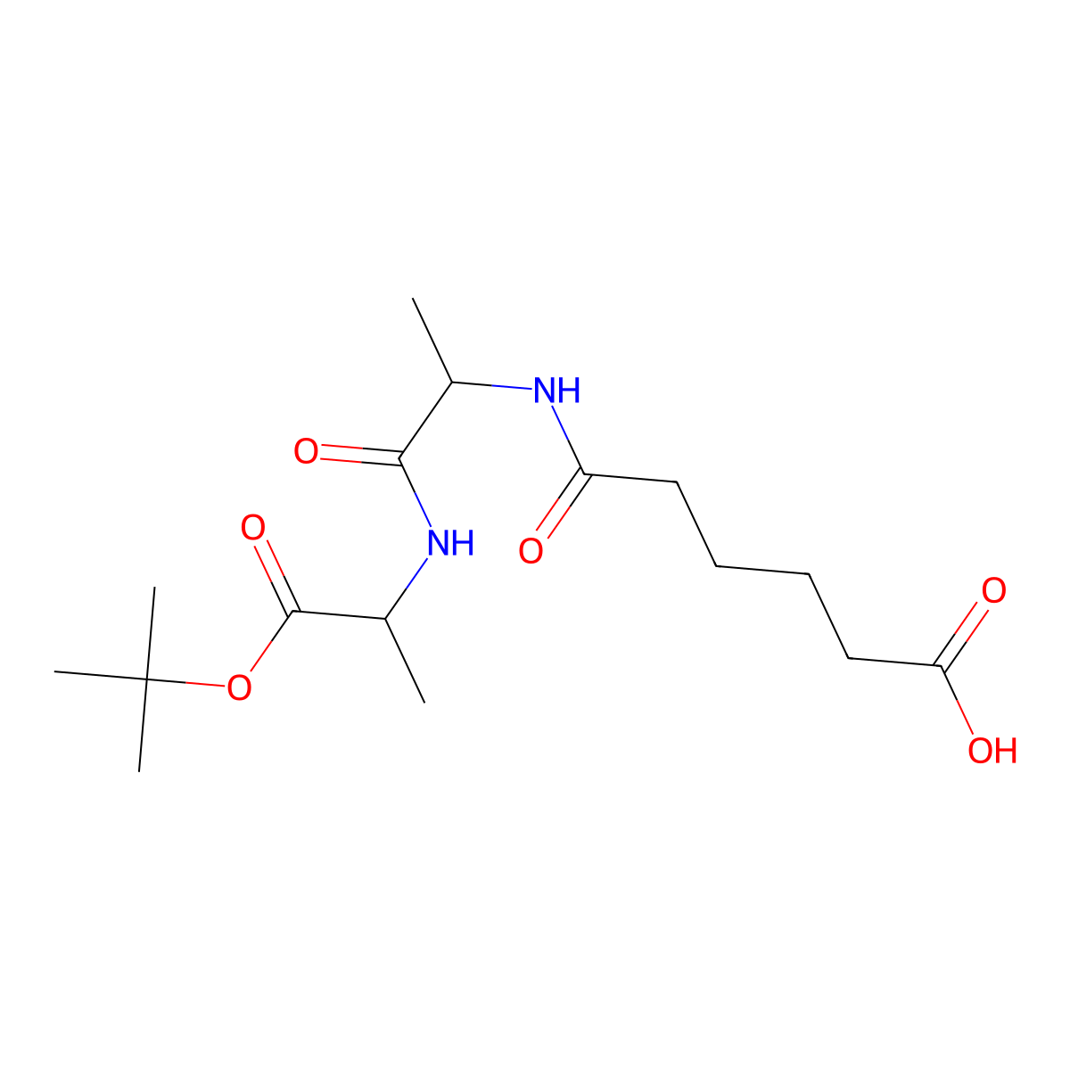 5-{[(1S)-1-{[(2S)-1-(tert-butoxy)-1-oxopropan-2-yl]carbamoyl}ethyl]carbamoyl}pentanoic acid molecular structure, CAS 2417714-50-0