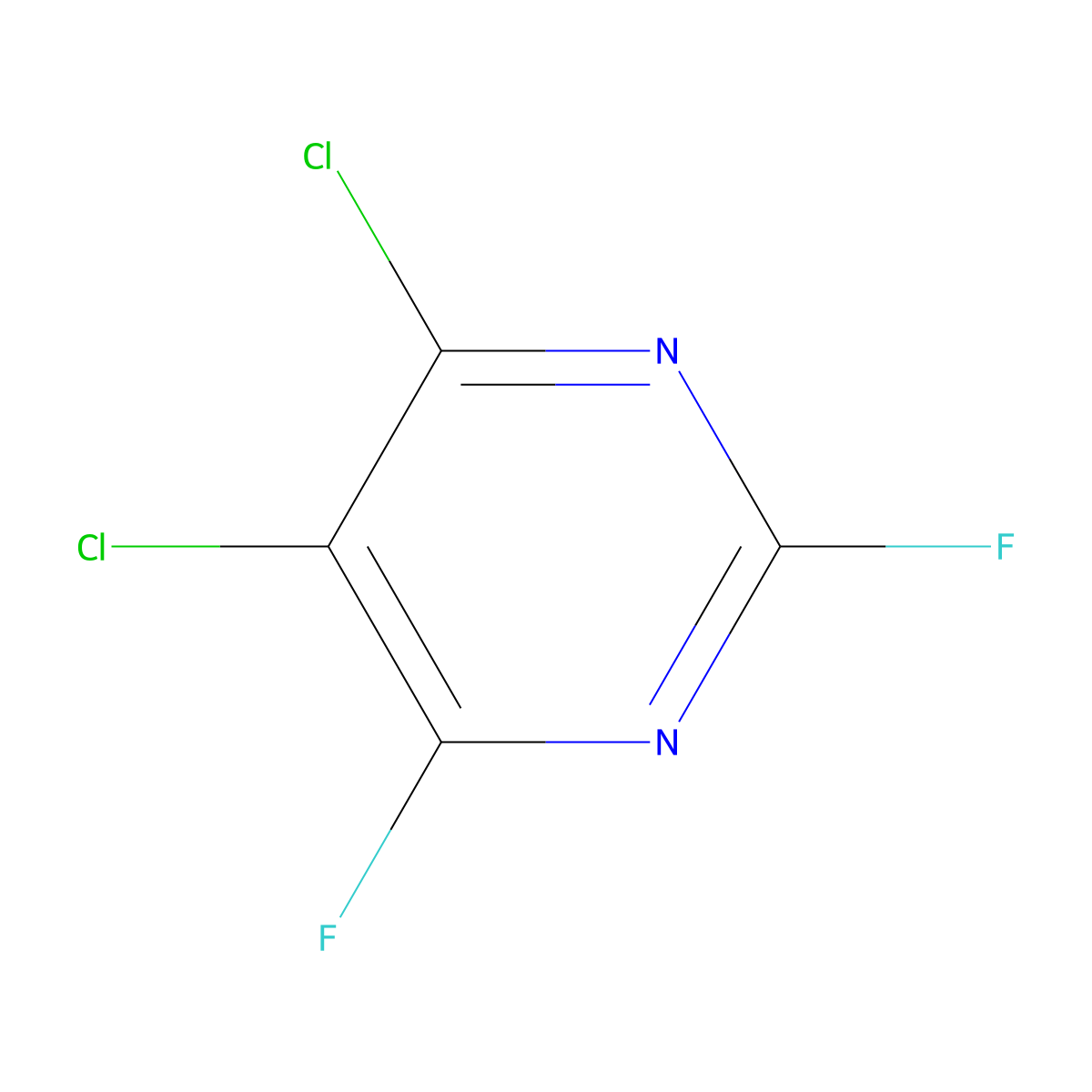 4,5-Dichloro-2,6-difluoropyrimidine molecular structure, CAS 24178-72-1