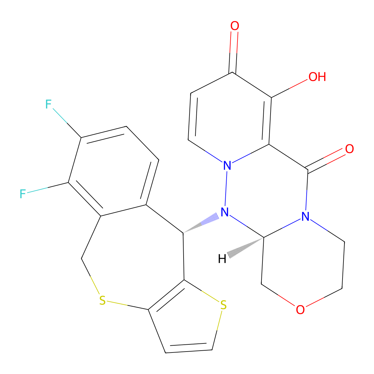 Tivoxavir molecular structure, CAS 2417851-90-0