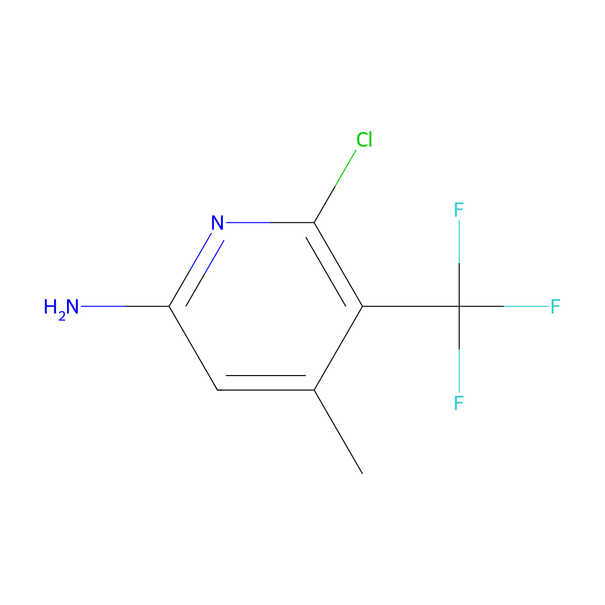 6-Chloro-4-methyl-5-(trifluoromethyl)pyridin-2-amine molecular structure, CAS 2417920-99-9