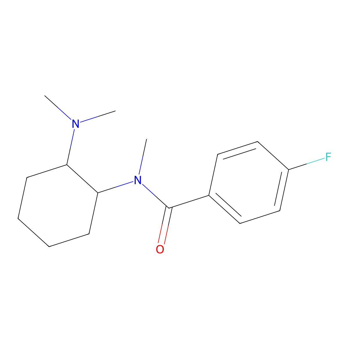 N-[(1R,2R)-2-(Dimethylamino)cyclohexyl]-4-fluoro-N-methylbenzamide molecular structure, CAS 2417942-50-6