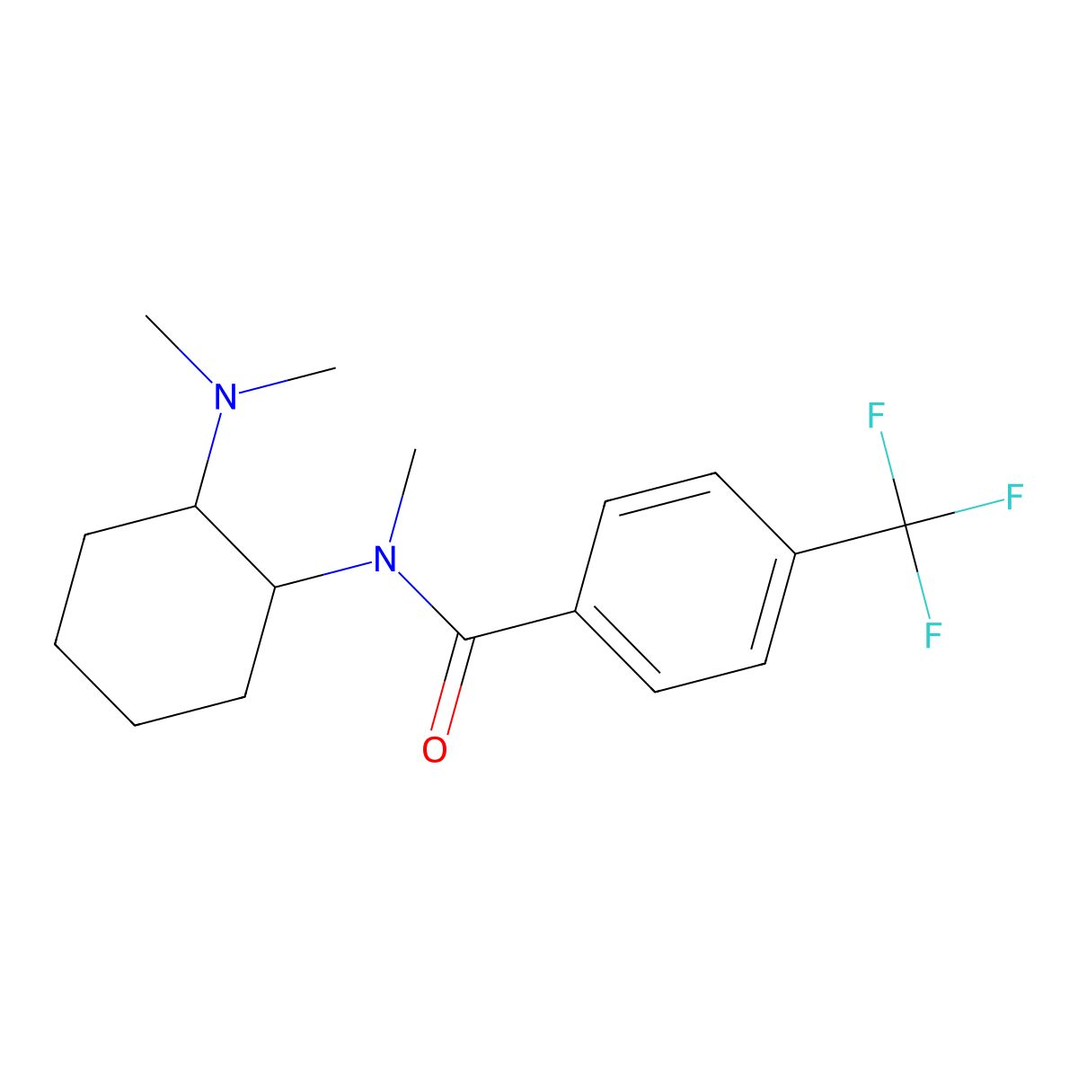 N-[(1R,2R)-2-(Dimethylamino)cyclohexyl]-N-methyl-4-(trifluoromethyl)benzamide molecular structure, CAS 2417942-51-7