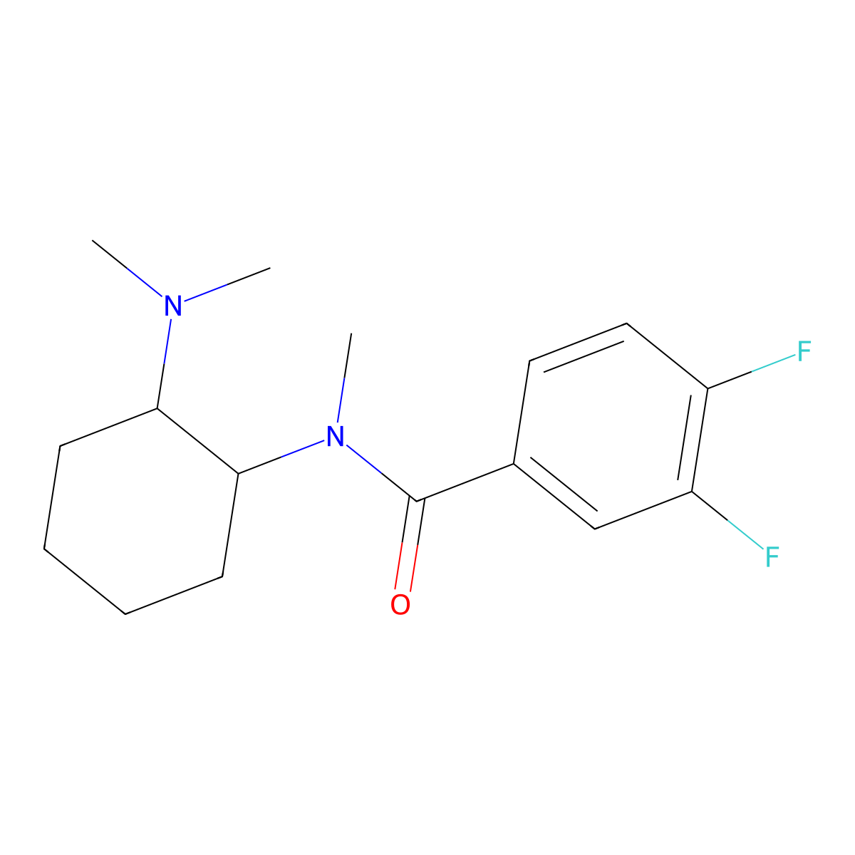 N-[(1R,2R)-2-(Dimethylamino)cyclohexyl]-3,4-difluoro-N-methylbenzamide molecular structure, CAS 2417942-54-0