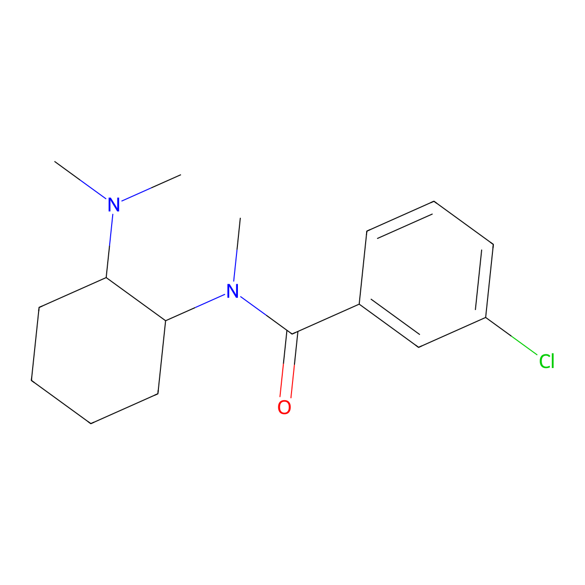 3-Chloro-N-[(1R,2R)-2-(dimethylamino)cyclohexyl]-N-methylbenzamide molecular structure, CAS 2417942-70-0