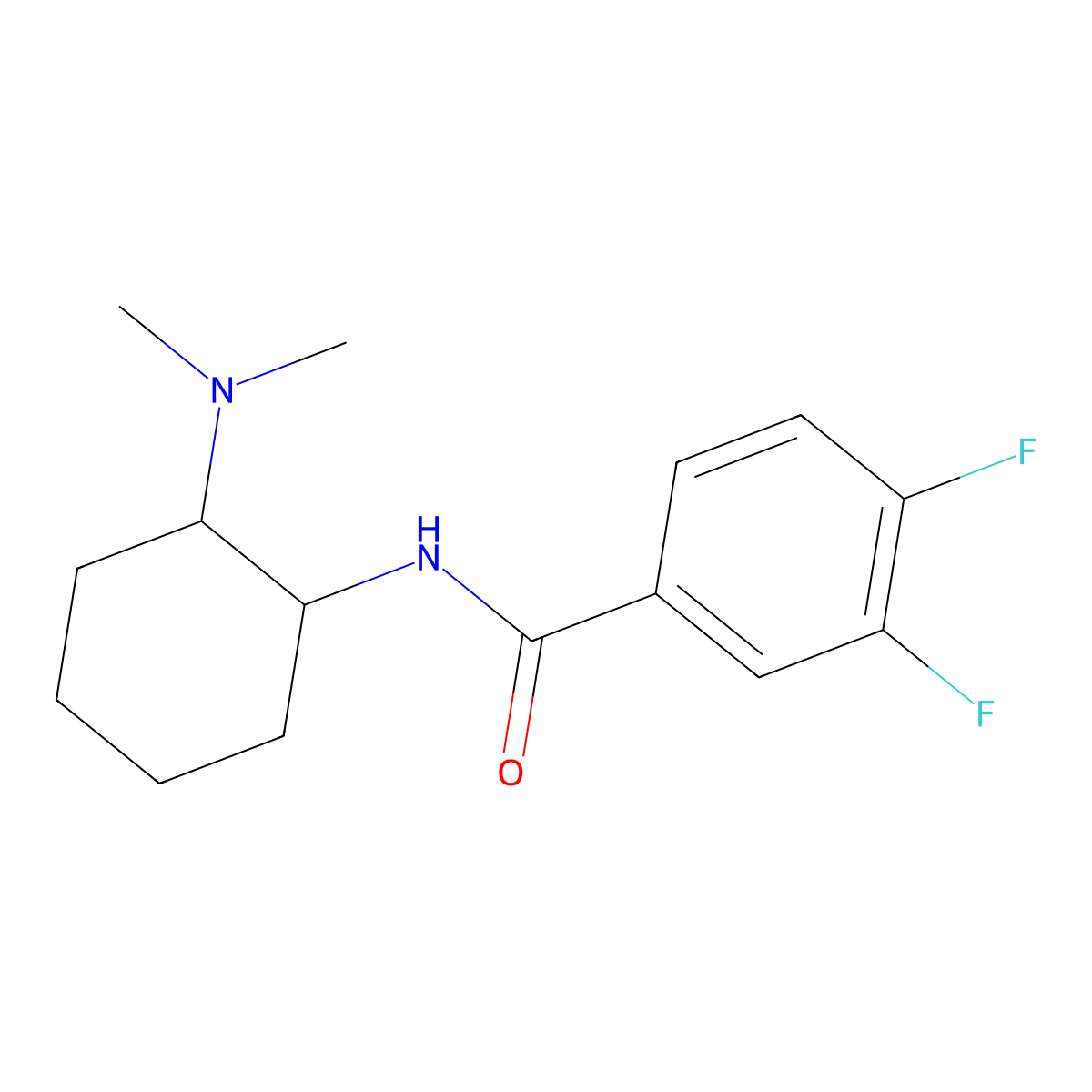 N-[(1R,2R)-2-(Dimethylamino)cyclohexyl]-3,4-difluorobenzamide molecular structure, CAS 2417942-86-8