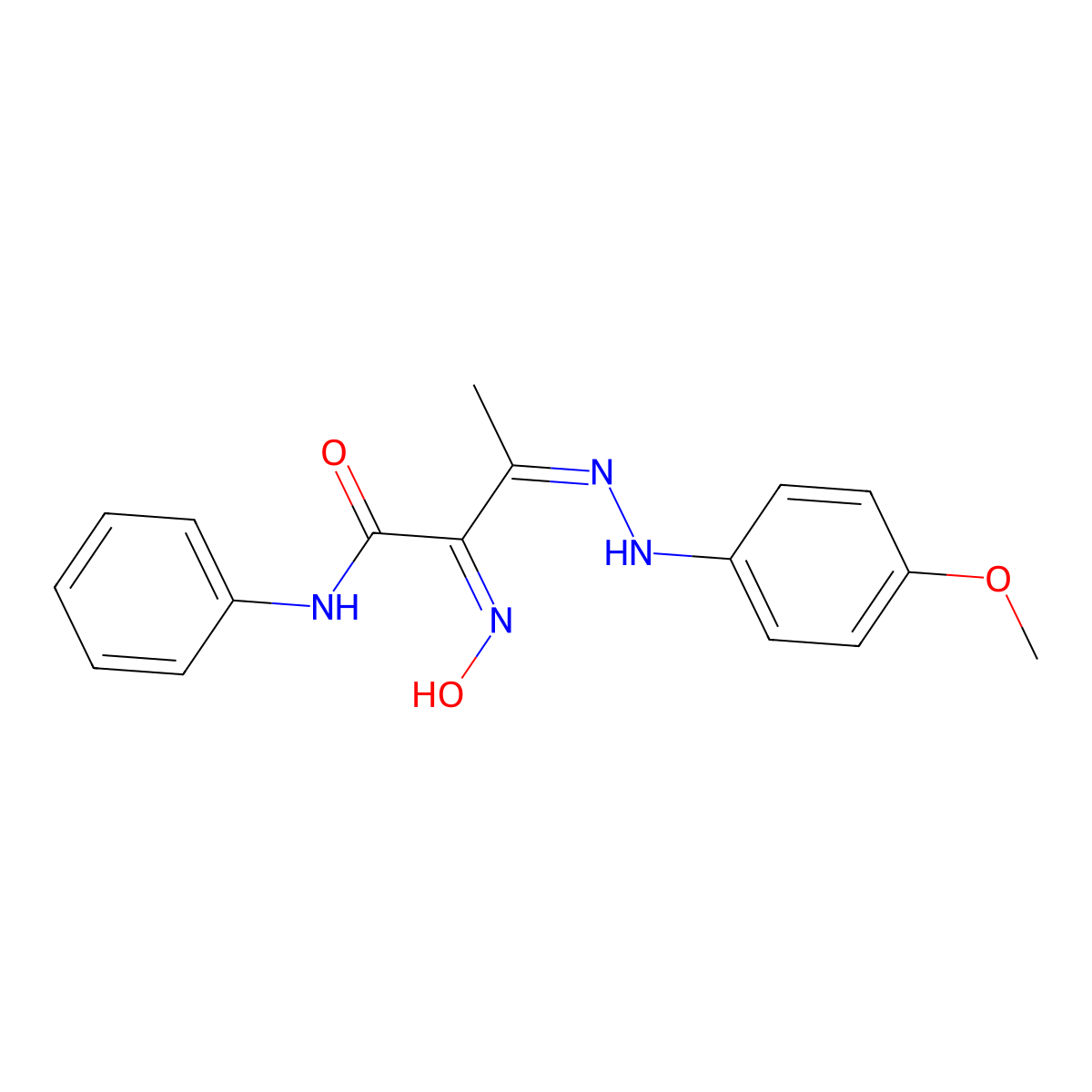 2-(hydroxyimino)-3-[2-(4-methoxyphenyl)hydrazono]-N-phenylbutanamide molecular structure, CAS 241797-81-9