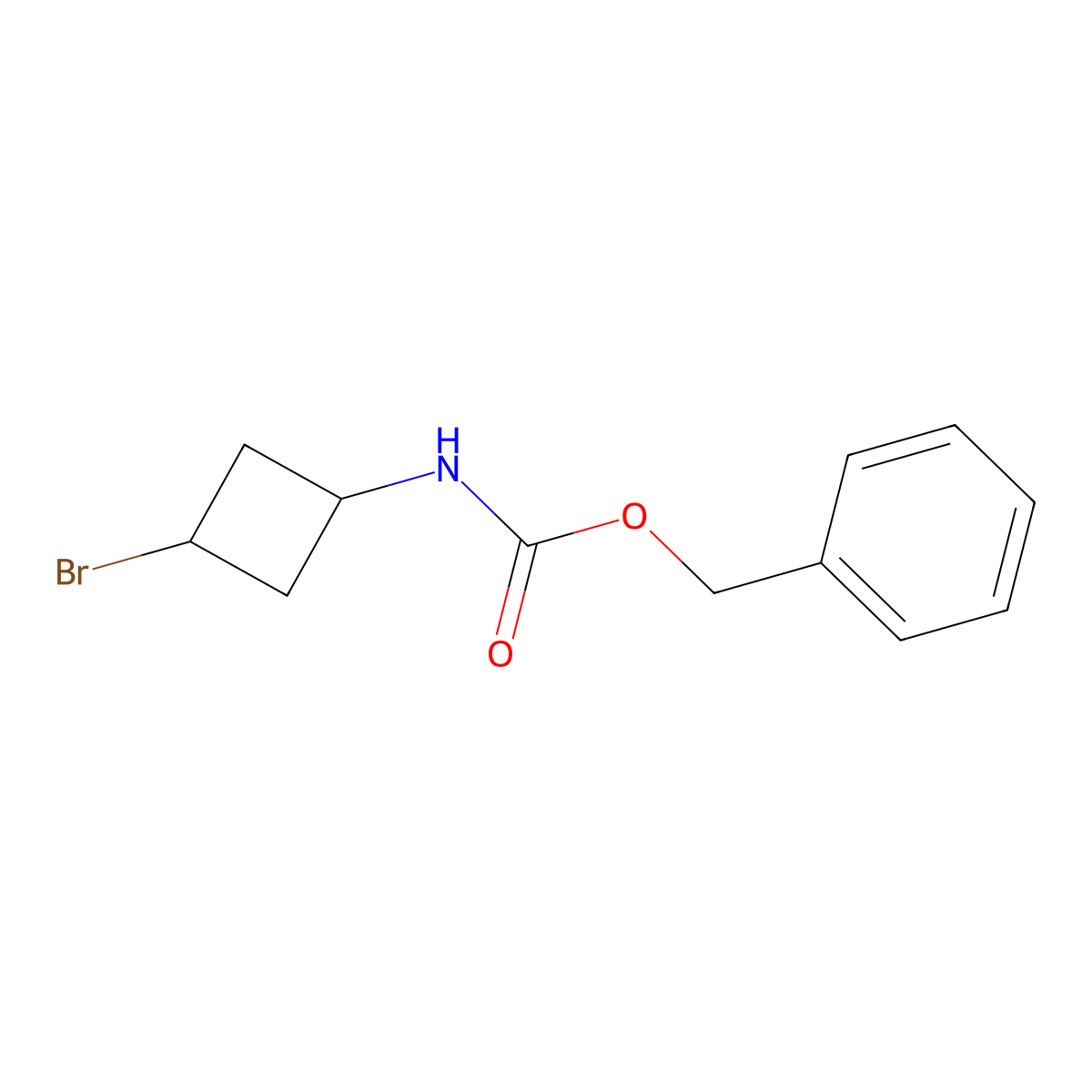 benzyl N-(3-bromocyclobutyl)carbamate molecular structure, CAS 2417970-29-5