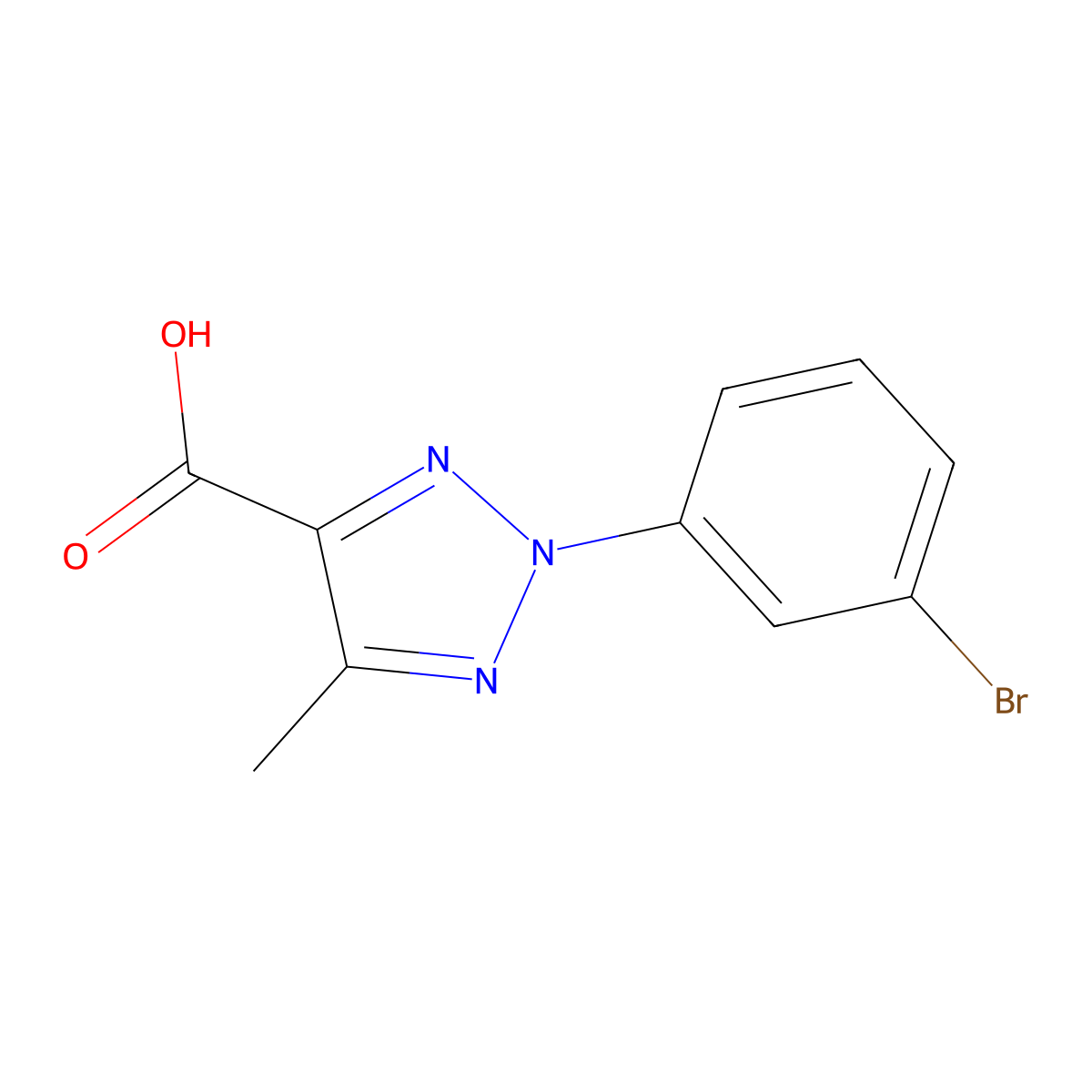 2-(3-Bromophenyl)-5-methyl-2h-1,2,3-triazole-4-carboxylic acid molecular structure, CAS 241798-01-6