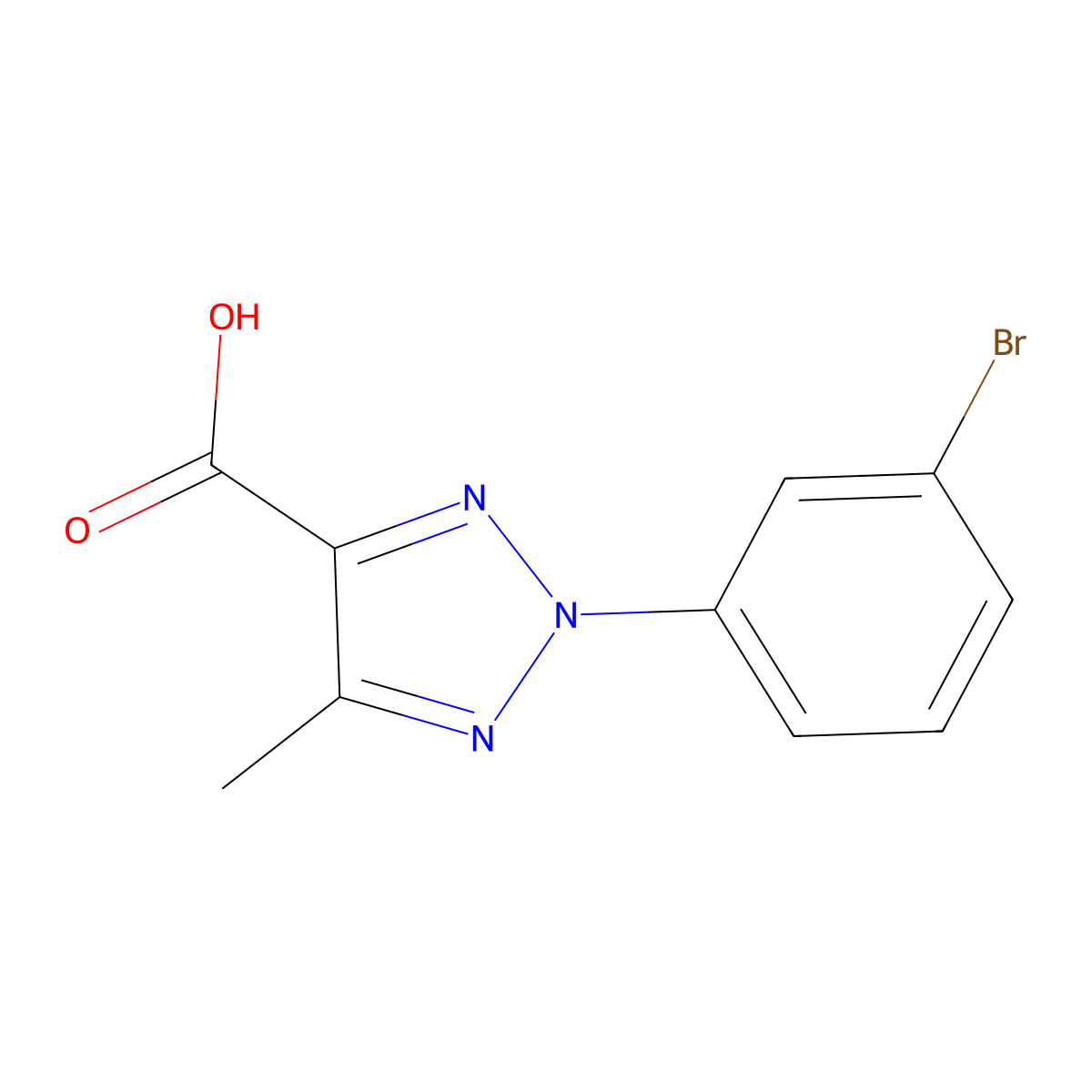 2-(3-Bromophenyl)-5-methyl-2h-1,2,3-triazole-4-carboxylic acid molecular structure, CAS 241798-01-6